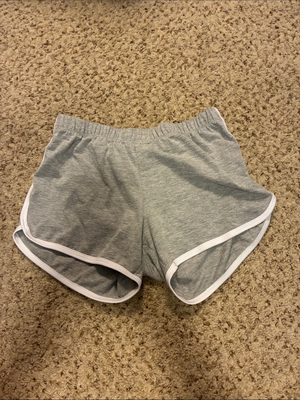 Women's Athletic Gray Heather Shorts with White Trim
